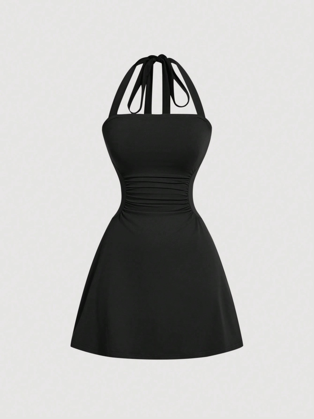 ZARA Halter Neck Mini Dress Elegant Sexy Spring Summer Slim Fit High Waist